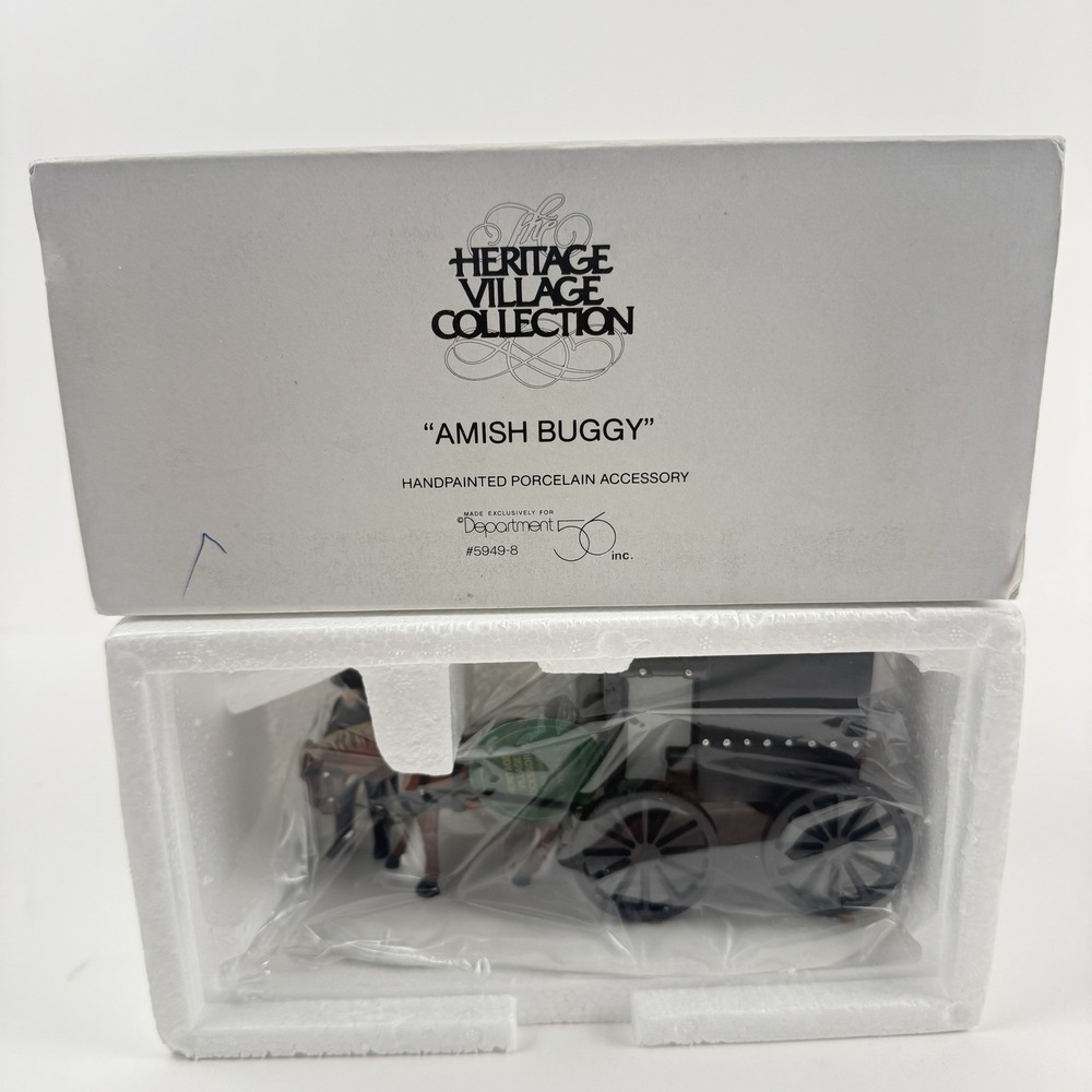 Department 56 Amish Buggy Heritage Village Collection Horse Wagon 59498 - Picture 4 of 8